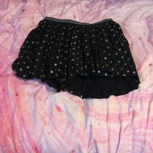 Black polka dot skirt